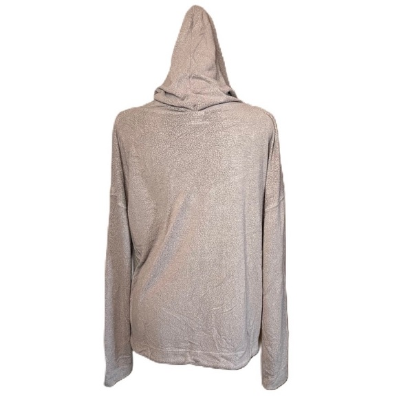 Fila Women’s Taupe Adjustable Cowl Neck Hooded Sweatshirt Hoodie Medium - Picture 5 of 11